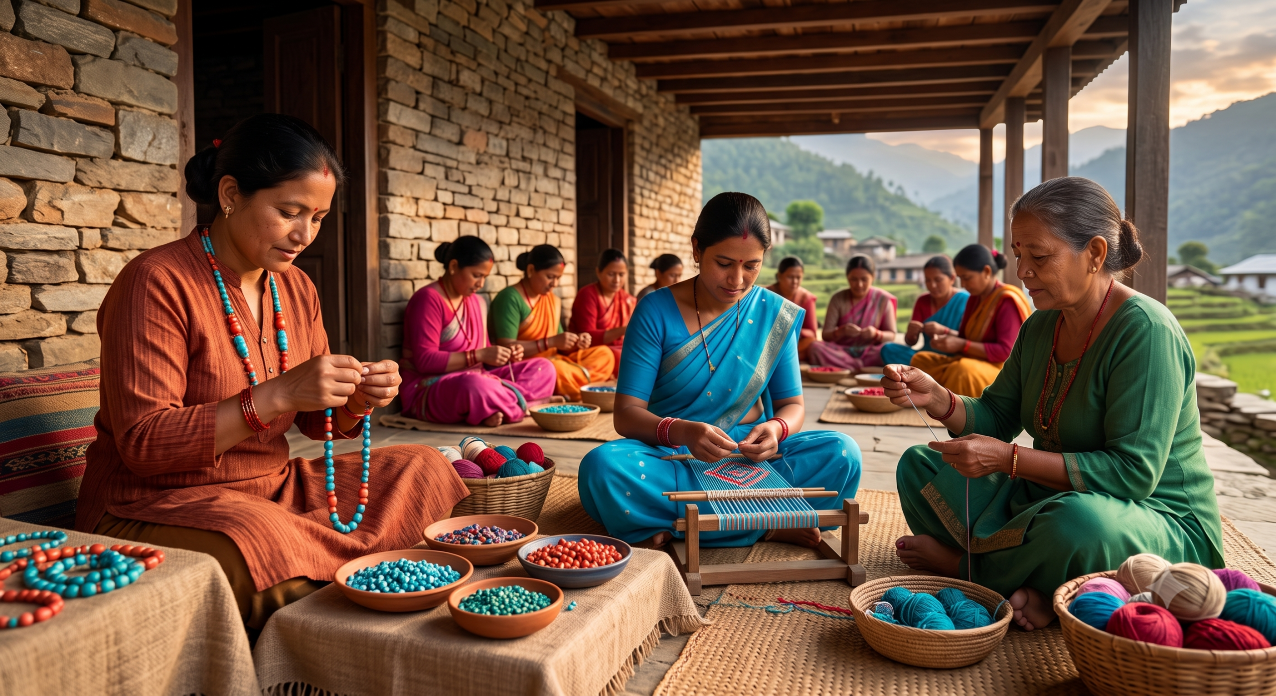 Artesanos trabajando en Nepal